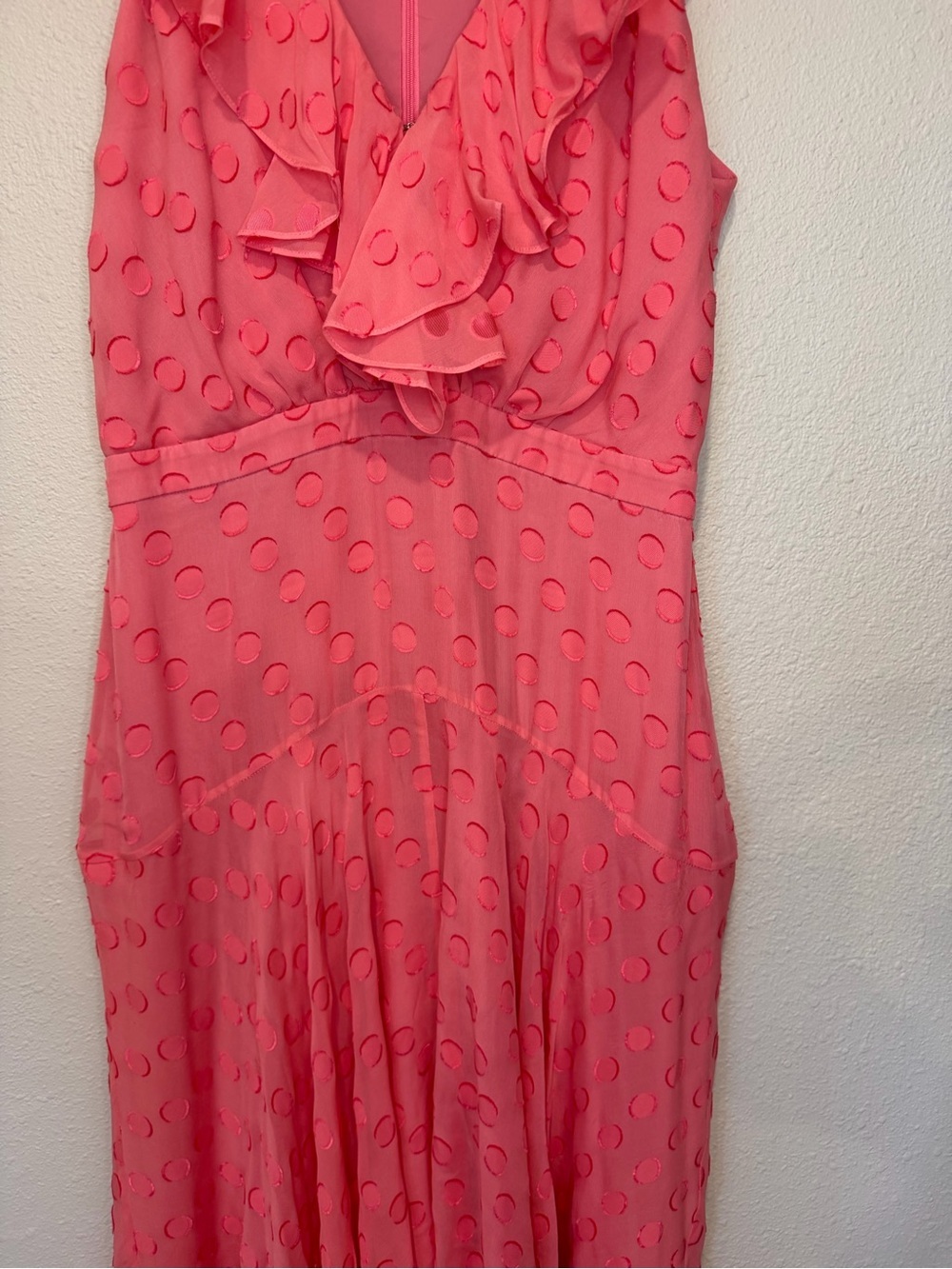SALONI Rita Pink Ruffled Midi Dress - Picture 8 of 13